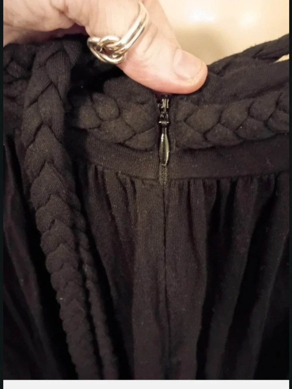 J. Crew Black Halter Plunge Maxi Dress